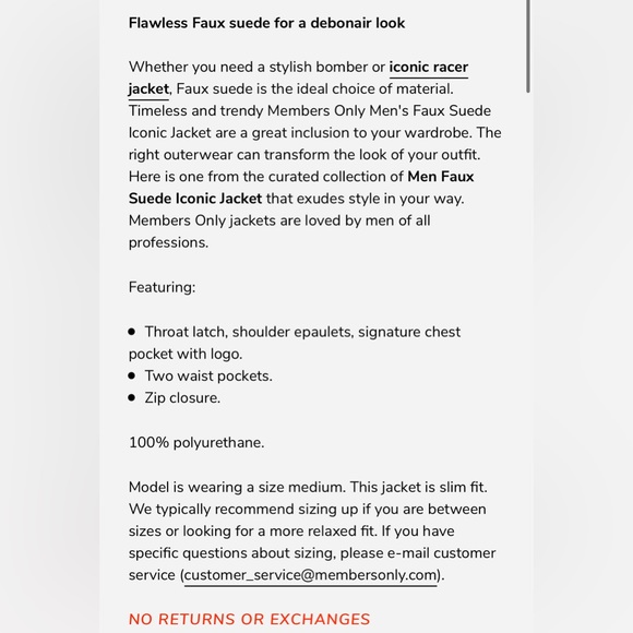 Members Only Faux Suede Iconic Racer Jacket small - Picture 6 of 6